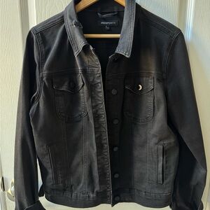 Black Jean Jacket Classic Style